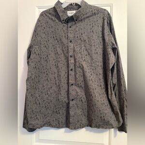 📣‼️ 5 for $50 📣‼️ Goodfellow & Co Men's Black Tree Pattern Shirt Slim Fit